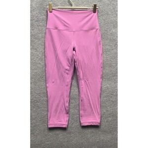 Lululemon Leggings Women 6 Pink 21" Align Crop Double Lined Athleisure Run EUC